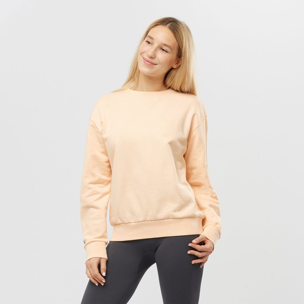 Salomon Singapore Womens Pullover - OUTLIFE SUMMER Beige | 43579-OMAF